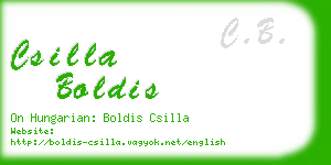csilla boldis business card
